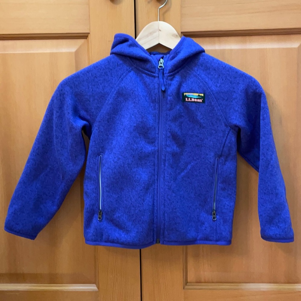 L.L.Bean purple fleece zip up jacket